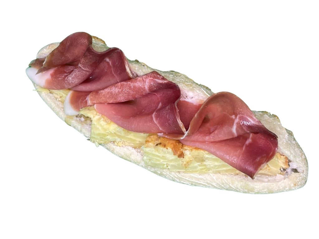 Bocadillo de Tortilla y Jamón serrano
